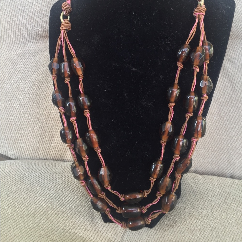 Sigrid Olsen Multi Layers Knotted Brown Necklace - image 6